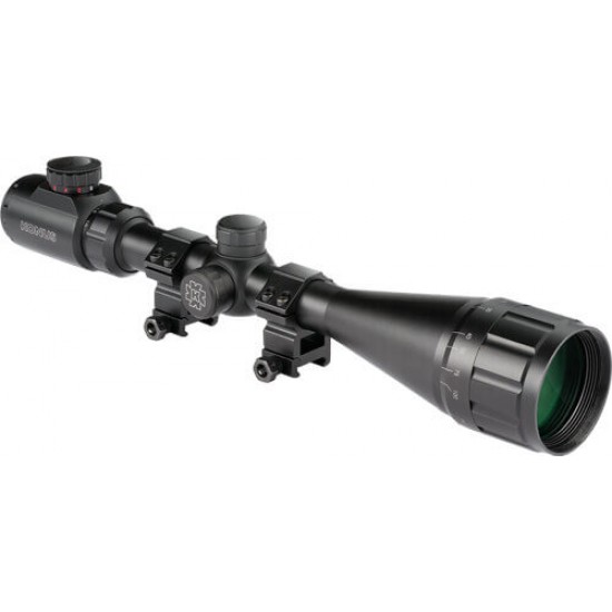 KONUS SCOPE FIGHTER 4-16X50 W/RINGS AO ILLUMINATED BDC BLK