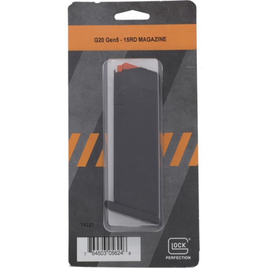 GLOCK OEM MAGAZINE GEN5 G20 10MM 15RD ORANGE FOLLOWER