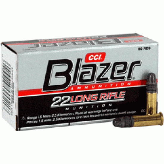 CCI AMMO BLAZER .22LR 1200FPS. 40GR. LEAD-RN 50-PACK