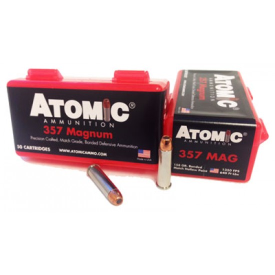 ATOMIC AMMO .357 REM MAGNUM 158GR. BONDED JHP 50-PACK