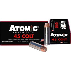 ATOMIC AMMO 45LC 250GR. BONDED MATCH HP 50-PACK ATOMIC AMMO 45LC 250GR. BONDED MATCH HP 50-PACK