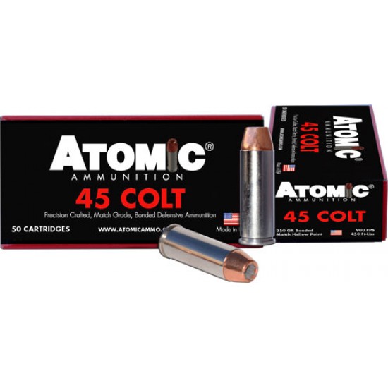 ATOMIC AMMO 45LC 250GR. BONDED MATCH HP 50-PACK