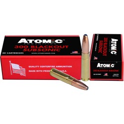 ATOMIC AMMO .300AAC BLACKOUT SUBSONIC 260GR. RNSP 20-PACK