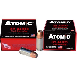 ATOMIC AMMO .32ACP +P 60GR. JHP 20-PACK