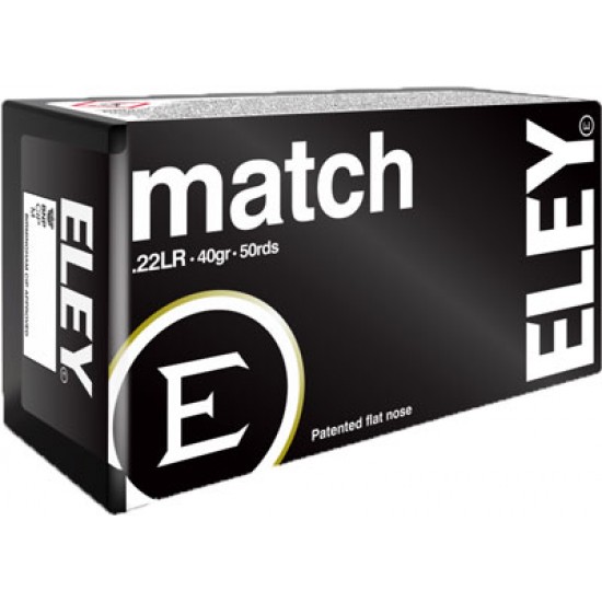 ELEY MATCH 22LR 40GR. EPS 50 PACK