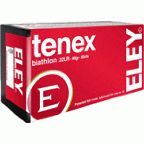 ELEY TENEX BIATHLON 22LR 40GR. FLAT NOSE BULLET 50-PACK