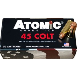 ATOMIC AMMO 45LC 250GR. TOTAL COPPER JACKET RNFP 50-PACK ATOMIC AMMO 45LC 250GR. TOTAL COPPER JACKET RNFP 50-PACK