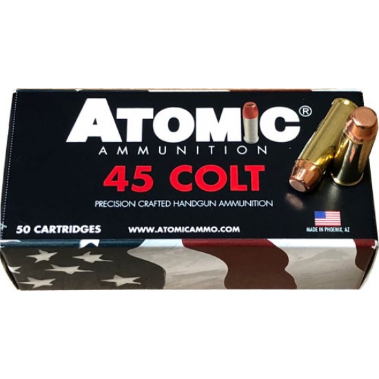 ATOMIC AMMO 45LC 250GR. TOTAL COPPER JACKET RNFP 50-PACK