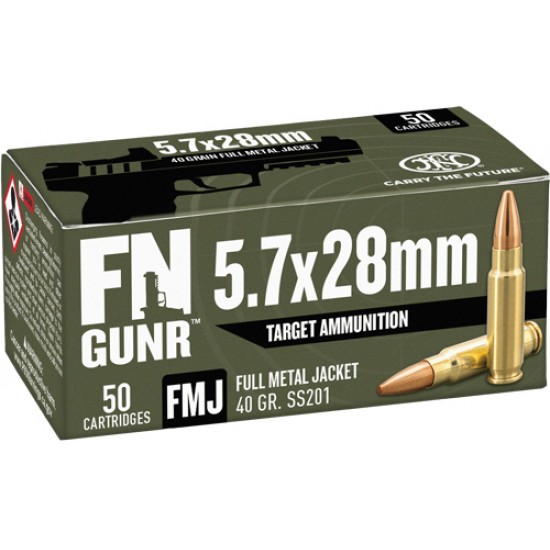 FN 5.7X28MM 40GR.FMJ SS201 50RD 10BX/CS