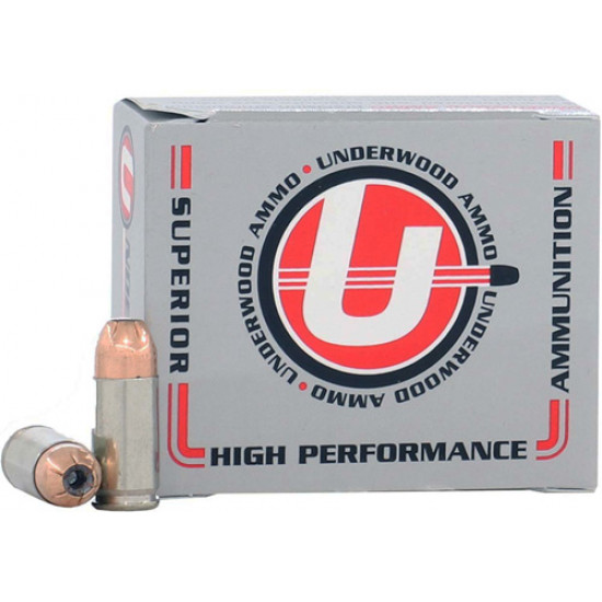 UNDERWOOD 9MM LUGER+P+ 124GR 20RD JHP
