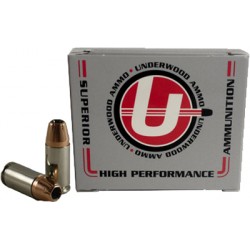 UNDERWOOD AMMO 9MM LUGER +P 124GR. XTP JHP 20-PACK