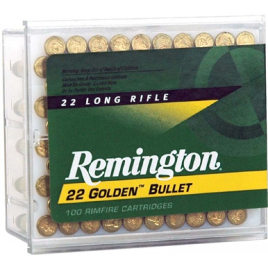 REMINGTON AMMO .22 LONG RIFLE 100-PK HIGH VELOCITY 40GR. PLATED LRN