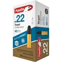 AGUILA AMMO .22LR CASE LOT TARGET .40GR LEAD RN 1000RD CS AGUILA AMMO .22LR CASE LOT TARGET .40GR LEAD RN 1000RD CS
