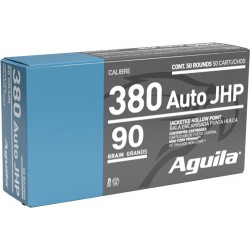 AGUILA 380 ACP 90GR JHP 50RD 10BX/CS AGUILA 380 ACP 90GR JHP 50RD 10BX/CS