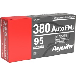 AGUILA 380 ACP 95GR FMJ-RN 50RD 10BX/CS AGUILA 380 ACP 95GR FMJ-RN 50RD 10BX/CS