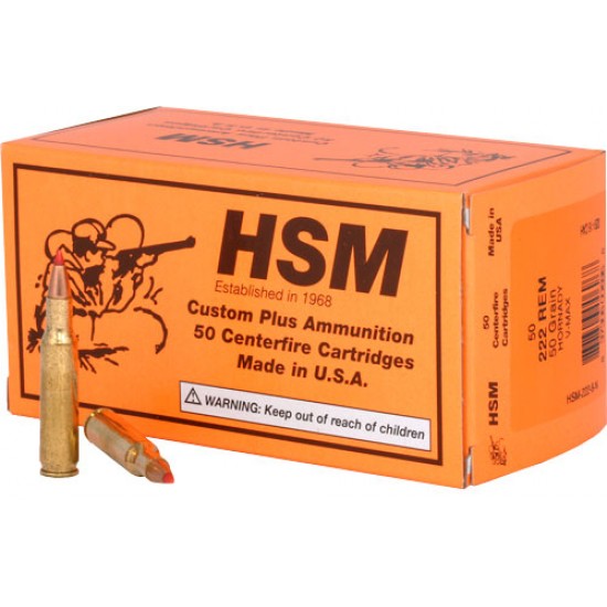 HSM 222 REM 50GR HORNADY V-MAX 20RD