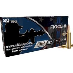 FIOCCHI 223 REM SBR ENHANCED 77GR HPBT 20RD 10BX/CS