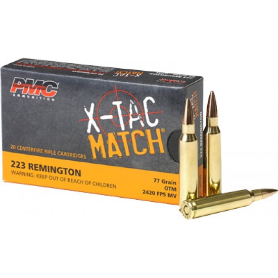 PMC AMMO .223 REMINGTON 77GR. OTM SIERRA BULLET 20-PACK