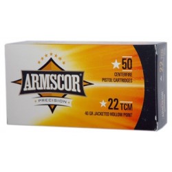 ARMSCOR AMMO .22TCM 40GR. JHP 50-PACK
