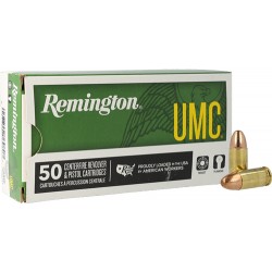 REMINGTON UMC 9MM LUGER 115GR FMJ 50RD 10BX/CS