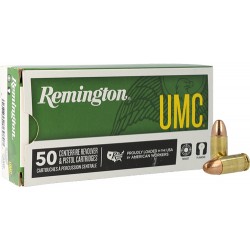 REMINGTON UMC 9MM LUGER 147GR FMJ 50RD 10BX/CS
