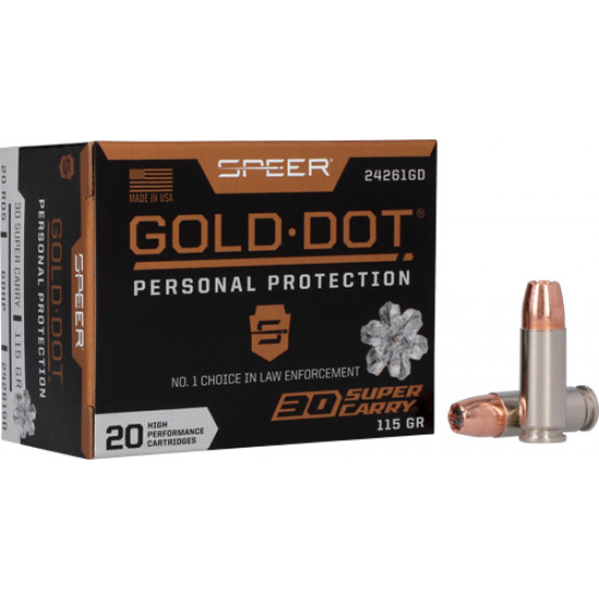 SPEER GOLD DOT 30 SUPER CARRY 20RD 115GR GDHP