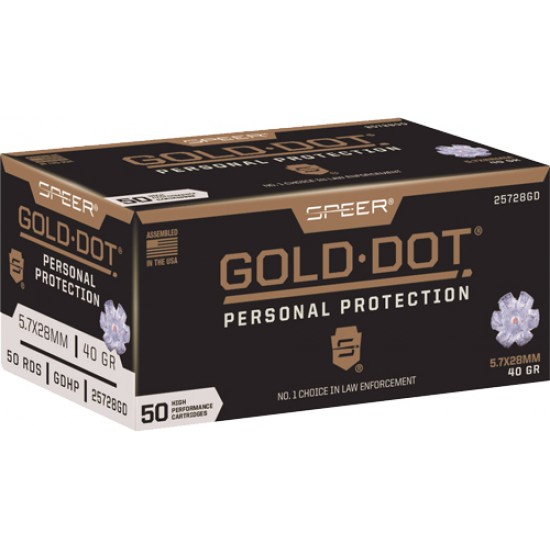 SPEER AMMO GOLD DOT 5.7X28MM 40GR. GDHP 20-PACK