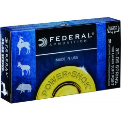 FEDERAL AMMO POWER-SHOK .30-06 180GR. SP 20-PACK