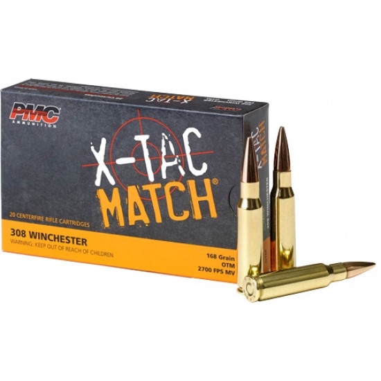 PMC AMMO .308WIN 168GR OTM SIERRA BULLET 20-PACK