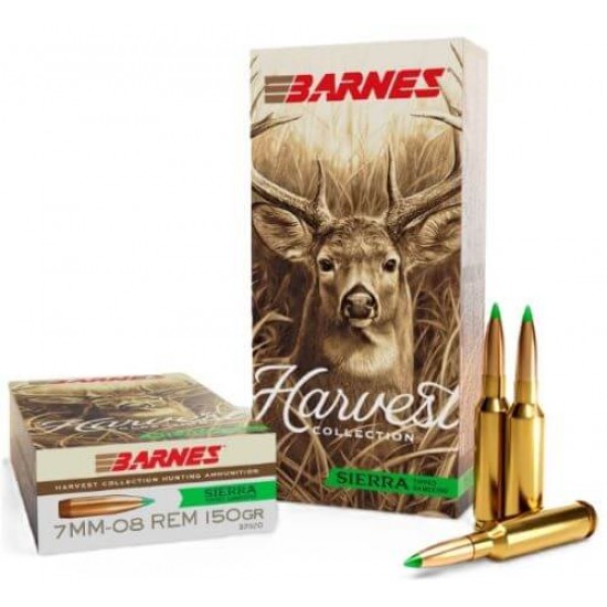 BARNES HARVEST 7MM-08 150GR TIPPED GAMEKING 20RD 10BX/CS