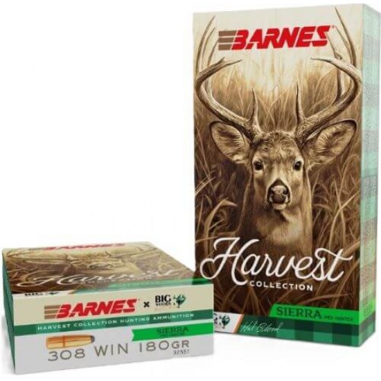 BARNES HARVEST 308 WIN 180GR RN 20RD 10BX/CS