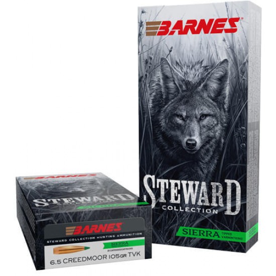 BARNES STEWARD 6.5CM 105GR TIPPED VARMINTKING 20RD 10BX/C