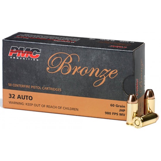 PMC AMMO .32ACP 60GR. JHP 50-PACK
