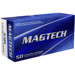 MAGTECH 32 SMITH AND WESSON LONG 98GR LEAD WADCUTTER 50RD 20BX/CS