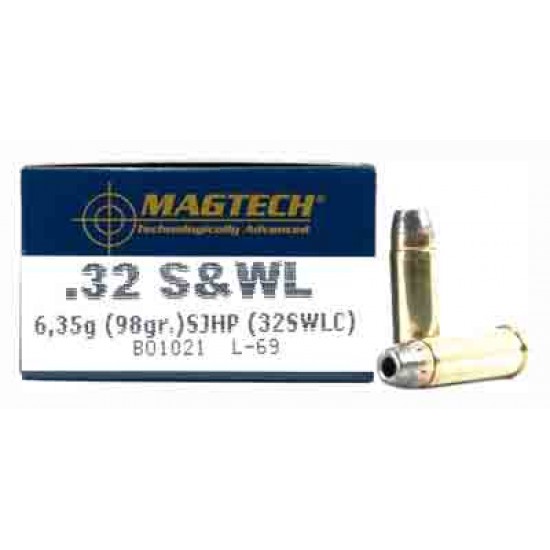 MAGTECH AMMO .32SMITH & WESSON LONG 98GR. SEMI JHP 50-PACK
