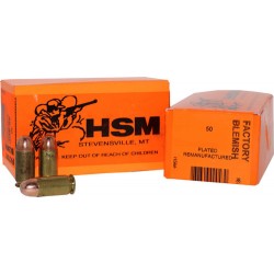 HSM AMMO RMFG 357 SIG SAUER 125GR FMJ ROUND NOSE 50-PACK
