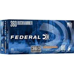 FEDERAL POWER-SHOK 360 BUCKHMR 180GR SP 20RD 10BX/CS