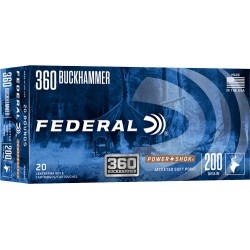 FEDERAL POWER-SHOK 360 BUCKHMR 220GR SP 20RD 10BX/CS