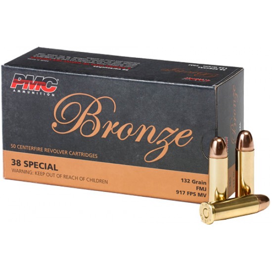 PMC AMMO .38 SPECIAL 132GR. FMJ-RN 50-PACK