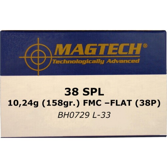 MAGTECH 38 SPECIAL 158GR LEAD FMJ FLAT 50RD
