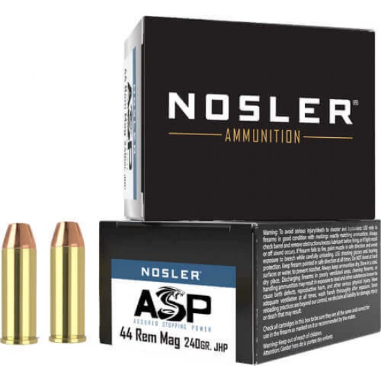 NOSLER 44 MAG 240GR ASP JHP 20RD