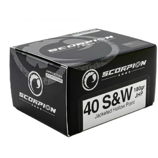 SCORPION 40 S&W 180GR JHP 20RD 10BX/CS