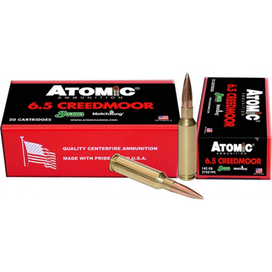 ATOMIC AMMO 6.5 CREEDMOOR MATCH 142GR. SIERRA SMK 20-PK