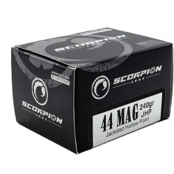 SCORPION 44 REM MAG 240GR JHP 20RD 10BX/CS SCORPION 44 REM MAG 240GR JHP 20RD 10BX/CS