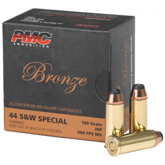 PMC AMMO .44 SMITH & WESSON SPECIAL 180GR. JHP 25-PACK
