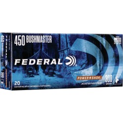 FEDERAL AMMO POWER-SHOK .450 BUSHMASTER 300GR. SP 20-PACK