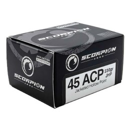SCORPION 45ACP 230GR JHP 20RD 10BX/CS SCORPION 45ACP 230GR JHP 20RD 10BX/CS