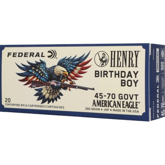 FEDERAL HENRY BIRTHDAY BOY 45-70 300GR JHP 20RD 10BX/CS