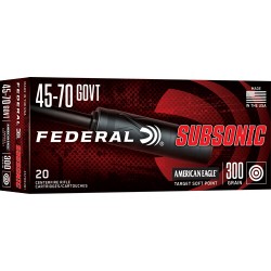FEDERAL 45-70 GOV 300GR SP SUBSONIC 20RD 10BX/CS FEDERAL 45-70 GOV 300GR SP SUBSONIC 20RD 10BX/CS