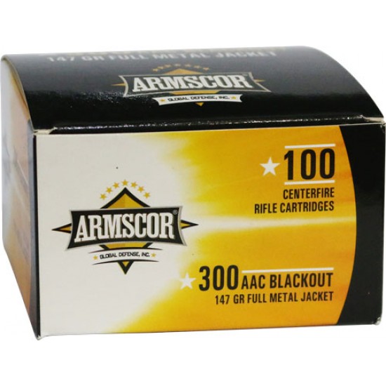 ARMSCOR AMMO .300AAC 147GR. FMJ VALUE PACK 100 ROUND PACK